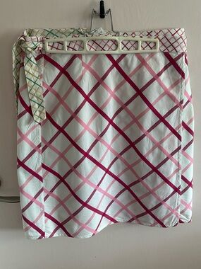 Vintage Liz Claiborne Reversible Wrap Skirt Size 10 Plaid Cotton 2-in-1